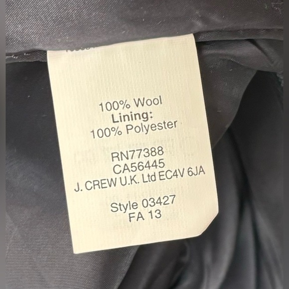 J.Crew No. 2 Pencil Skirt 100% Wool Gray Black Pockets Academia‎ Career 6 0719 - Picture 4 of 6